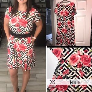 Lularoe unicorn print HTF Jessie dress